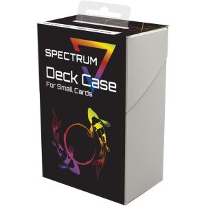 BCW Japanese Small Card Deck Case | Deck Case MTG Holds 80 Sleeved Small Gaming Cards | Matte Black | Includes Two Matching Card Dividers | Acid-Free | Archival Safe | No PVC (Black)(White)