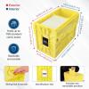 BCW Short Comic Book Bin | Holds 150 Comics | Stackable Plastic Storage | Acid-Free Organizer | Yellow, 5 Pack(5 Pack)
