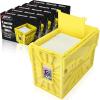 BCW Short Comic Book Bin | Holds 150 Comics | Stackable Plastic Storage | Acid-Free Organizer | Yellow, 5 Pack(5 Pack)