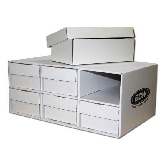 image:imageBCW Outer 1600 Count Two Row Card House Storage Box Stackable Trading Card Storage Box for Sports Cards MTG Pokmon amp TCG Shoe Boxes Sold Separately