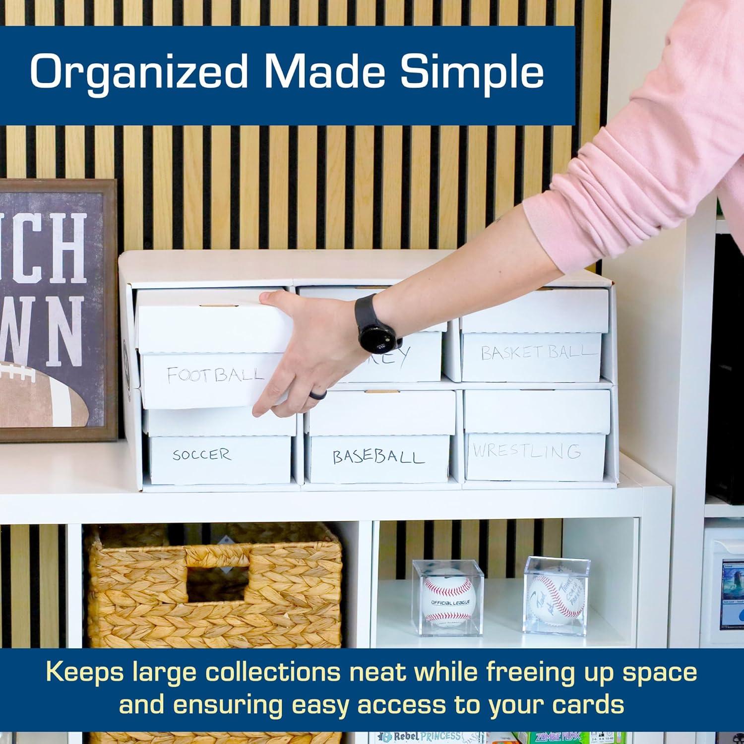 image:imageBCW Outer 1600 Count Two Row Card House Storage Box Stackable Trading Card Storage Box for Sports Cards MTG Pokmon amp TCG Shoe Boxes Sold Separately