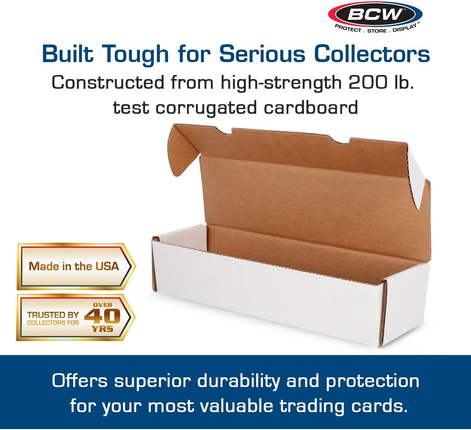image:imageBCW Single Row Gaming Card Storage Box 2ct 1000 Count Card Holder Box Corrugated Paper Cardboard Holder Card Storage Box For Bulk CCG Card Collection Organization3 Pack