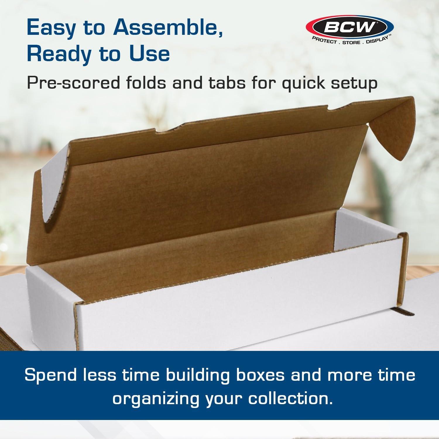 image:imageBCW Single Row Gaming Card Storage Box 2ct 1000 Count Card Holder Box Corrugated Paper Cardboard Holder Card Storage Box For Bulk CCG Card Collection Organization3 Pack