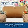 BCW 14-Inch Semi-Rigid #1 Storage Box – 3ct | Holds 350 Semi-Rigid Card Holders | Vertical Card Organizer | Ideal for Sports, Trading Cards Baseball, Magic, Pokemon(10 Pack)