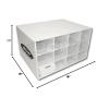 BCW Card House Storage Box | Card Storage Box for 9600 Trading Cards | Durable White Corrugated Cardboard | Ideal for Pokémon, MTG, and Sports Cards
