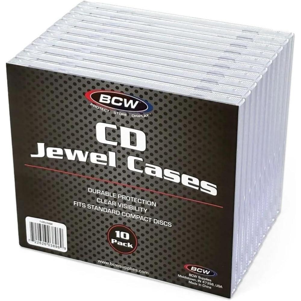 image:imageBCW Clear CD Jewel Cases 10 Pack Standard Single Disc Replacement Cases Classic CD Storage Case Durable Polystyrene Panels10 Pack