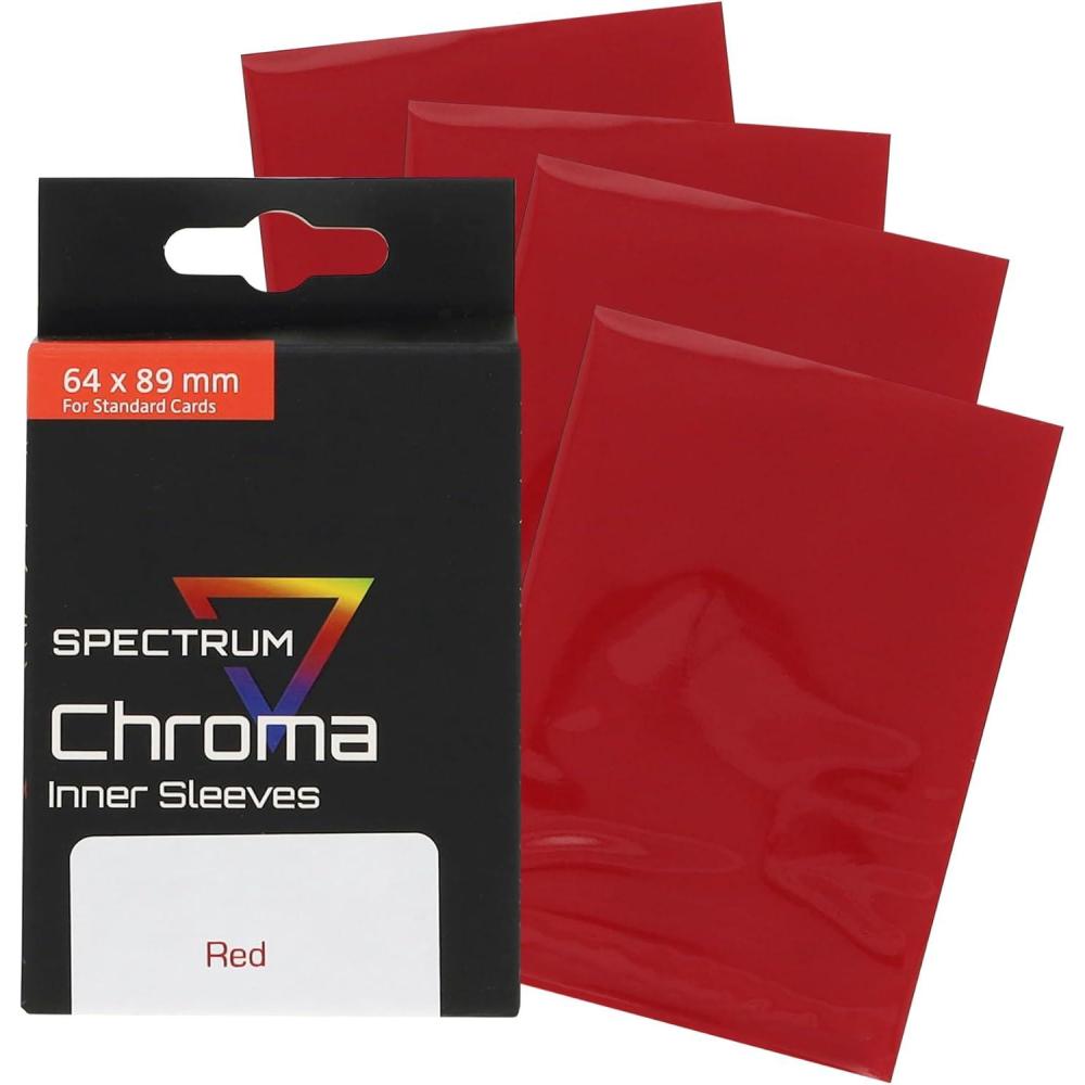 image:imageBCW Spectrum Green Chroma Inner Card Sleeves 100 Pack AcidFree Archival Quality Protection Perfect Fit Sleeves for MTG Pokemon DualSided GlossyClearRed