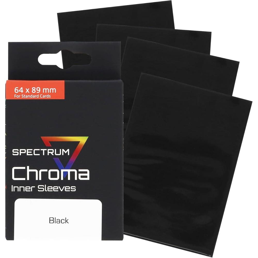 image:imageBCW Spectrum Green Chroma Inner Card Sleeves 100 Pack AcidFree Archival Quality Protection Perfect Fit Sleeves for MTG Pokemon DualSided GlossyClearBlack