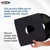 BCW 12 Inch Vinyl Record Paper Inner Sleeves – Angle Cut Corners – White | Pack of 50 | Protective LP Album Sleeves for Vinyl Storage and Preservation | Compatible with 33⅓ RPM Albums(Black)