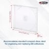BCW Clear CD Jewel Cases – 10 Pack | Standard Single Disc Replacement Cases | Classic CD Storage Case | Durable Polystyrene Panels(10 Pack)