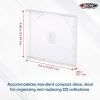 BCW Clear CD Jewel Cases – 10 Pack | Standard Single Disc Replacement Cases | Classic CD Storage Case | Durable Polystyrene Panels(20 Pack)