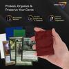 BCW Spectrum Green Chroma Inner Card Sleeves | 100 Pack | Acid-Free Archival Quality Protection | Perfect Fit Sleeves for MTG, Pokemon | Dual-Sided Glossy-Clear(Red)