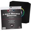 BCW 7 Inch Vinyl Record Paper Inner Sleeves – Angle Cut Corners – White | Pack of 50 | Protective LP Album Sleeves for Vinyl Storage and Preservation | Compatible with 45 RPM Album(Black)