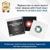 BCW 7-Inch Vinyl Record Sleeves – 50 Pack | Black Polylined Inner Sleeves with Center Hole | Acid-Free, Scratch-Resistant Protection for DJs & Vinyl Collectors(White)