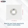 BCW 7-Inch Vinyl Record Sleeves – 50 Pack | Black Polylined Inner Sleeves with Center Hole | Acid-Free, Scratch-Resistant Protection for DJs & Vinyl Collectors(White)