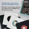 BCW Polylined Black Paper 7 in Square Corner Record Sleeves – 50 ct | Inner Protective Sleeves with Center Hole for Vinyl Records | Acid-Free, Scratch Resistant | Ideal for DJs and Vinyl Collectors(White)