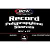 BCW 4 Mil Record Sleeves (12 Inch) – 50 ct | Clear Polypropylene Vinyl Album Protectors for 33 1/3 RPM | Archival Quality, Acid-Free | Premium Outer Sleeves for Storage of Your Vinyl Collection