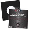 BCW 7-Inch Vinyl Record Sleeves – 50 Pack | Black Polylined Inner Sleeves with Center Hole | Acid-Free, Scratch-Resistant Protection for DJs & Vinyl Collectors(Black)
