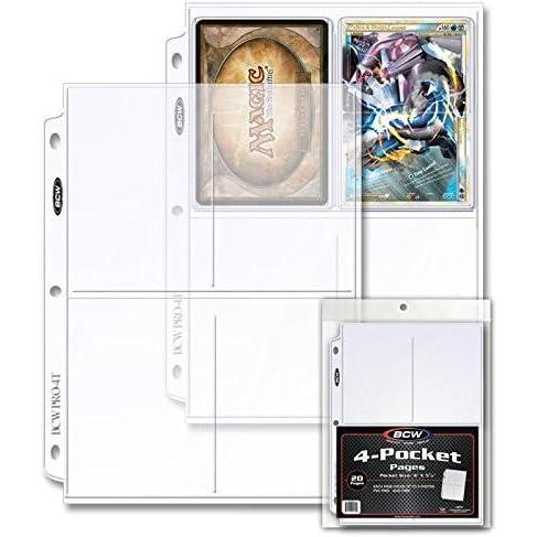 image:imageNEW BCW PRO 4POCKET PHOTO PAGES 20 CT PACK