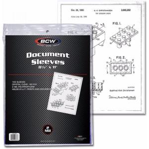 1 Case of 1000 BCW 8.5X11 Document Sleeves