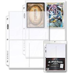 NEW BCW PRO 4-POCKET PHOTO PAGES (20 CT. PACK)