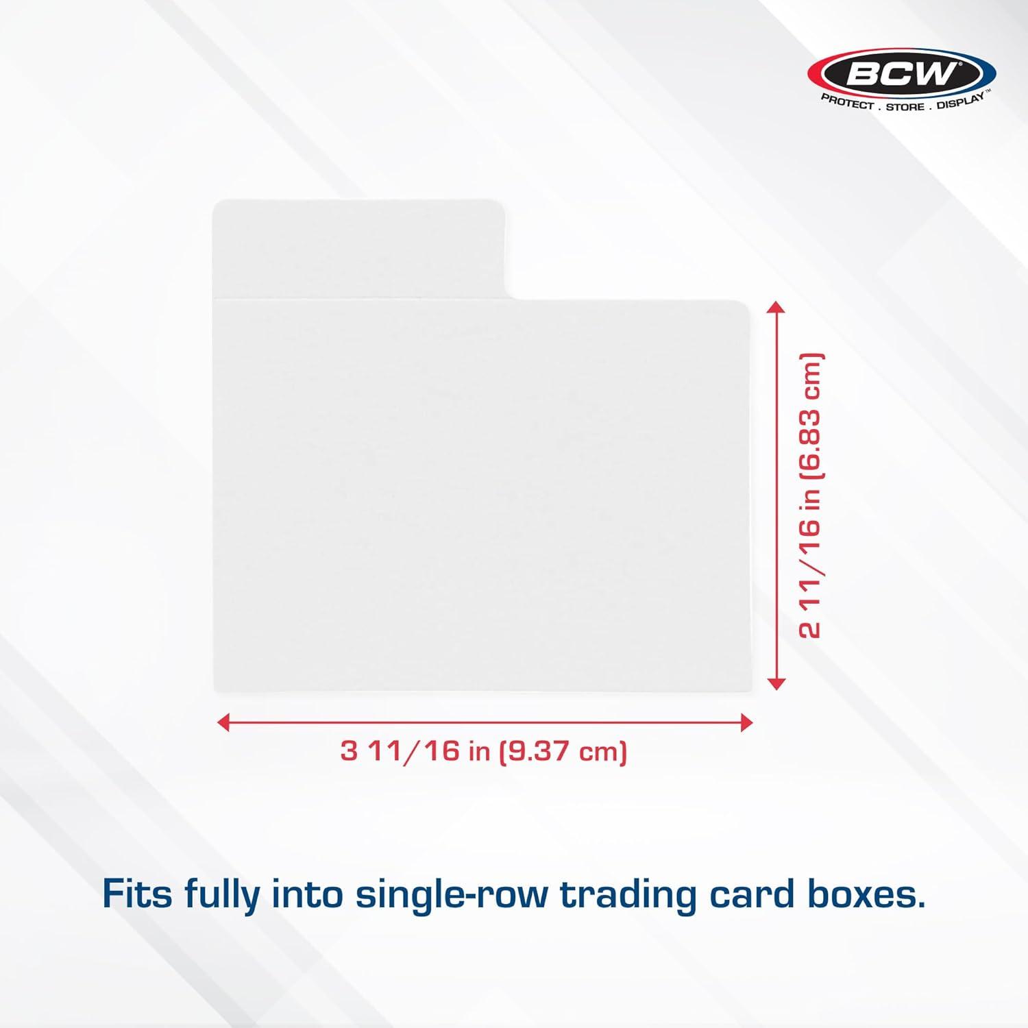 image:imageBCW Horizontal Trading Card Dividers 10 ct Archival Quality WriteOn Index Tab 3 1116 X 2 1116 Inches Fits Single Row Card Boxes Card Collection Organizer Dividers1