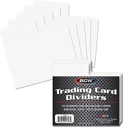 image:imageBCW Horizontal Trading Card Dividers 10 ct Archival Quality WriteOn Index Tab 3 1116 X 2 1116 Inches Fits Single Row Card Boxes Card Collection Organizer Dividers30