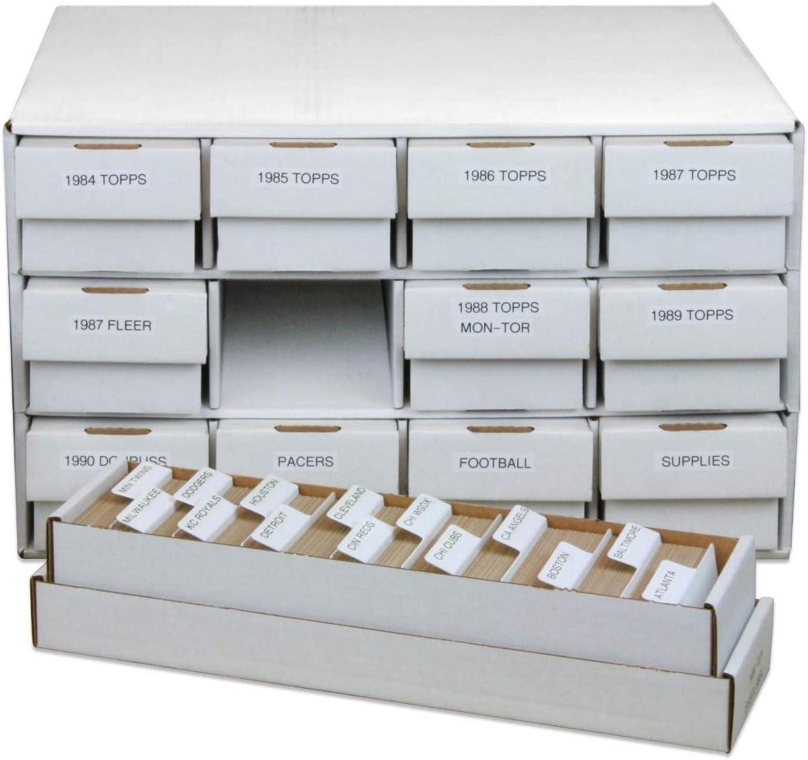 image:imageBCW Horizontal Trading Card Dividers 10 ct Archival Quality WriteOn Index Tab 3 1116 X 2 1116 Inches Fits Single Row Card Boxes Card Collection Organizer Dividers30