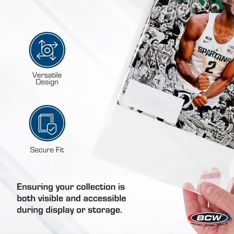 image:imageBCW Magazine Bags 100 Count AcidFree Crystal Clear Polypropylene Sleeves for ArchivalQuality Storage of Collectible Magazines Protect and Showcase Your Valuable Comic Book Collection500 Pack
