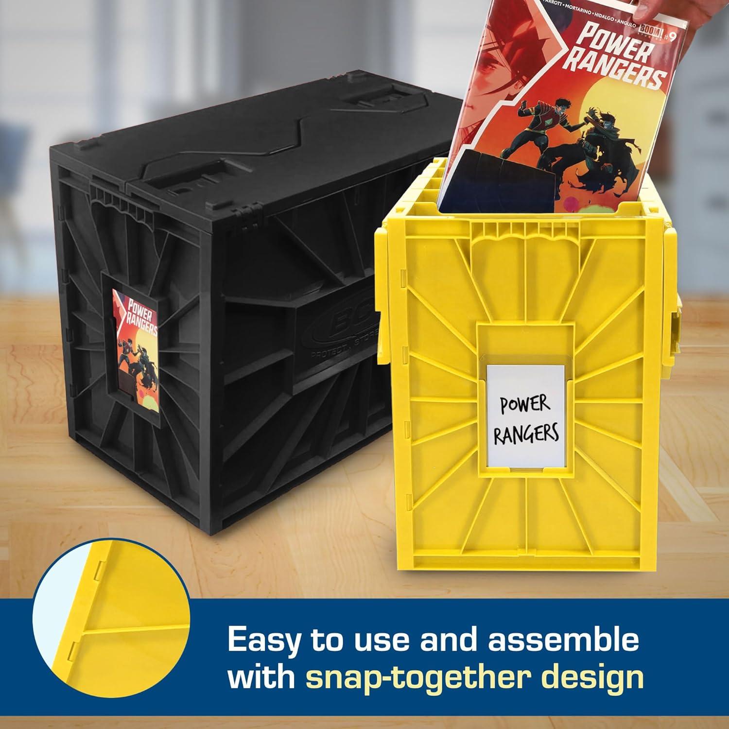 image:imageBCW Red amp Black Short Comic Book Bin Set Comic Book Storage Box Plastic Comic Box OrganizerBlack Yellow