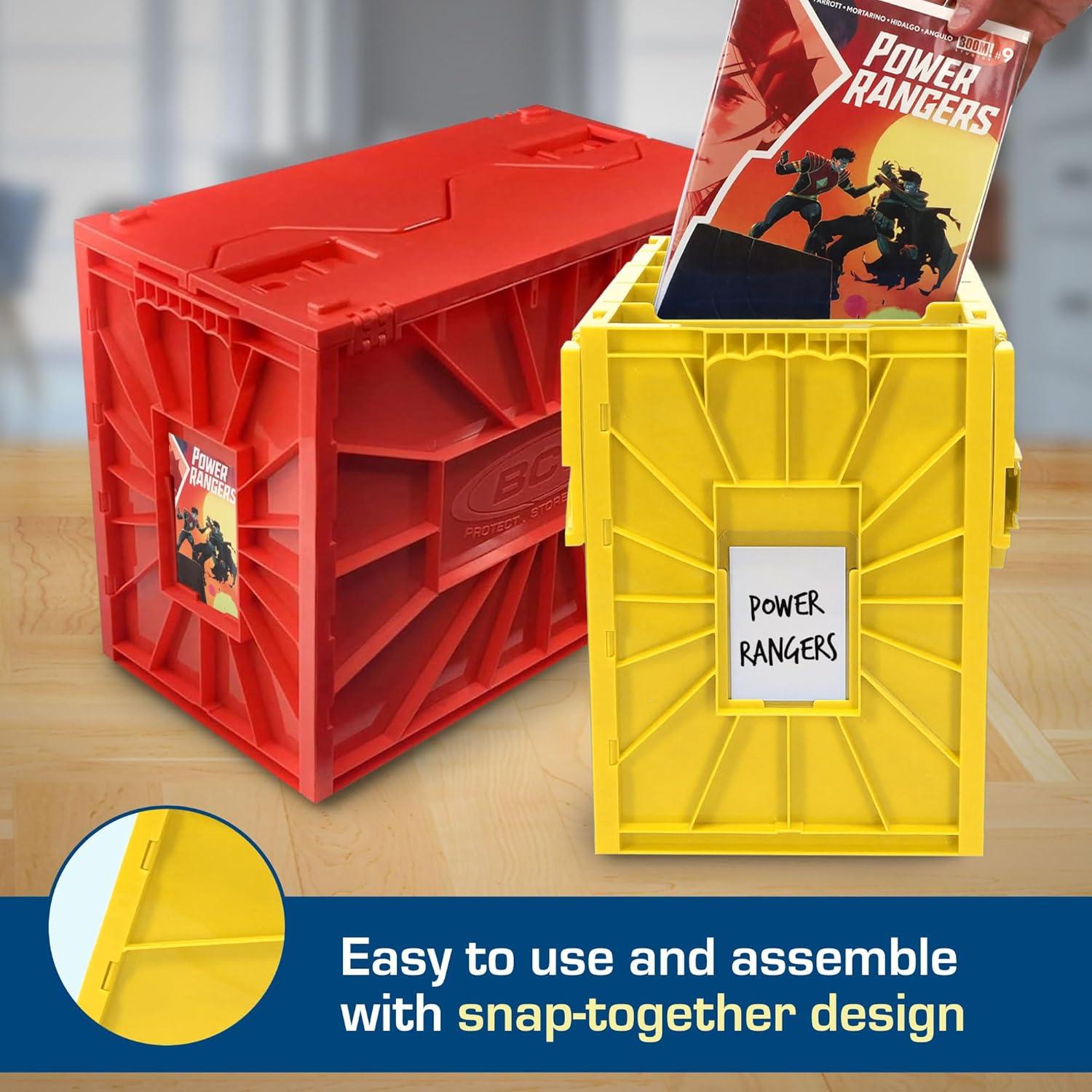 image:imageBCW Red amp Black Short Comic Book Bin Set Comic Book Storage Box Plastic Comic Box OrganizerRed Yellow