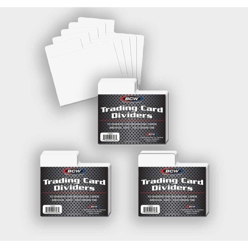 image:imageBCW Horizontal Trading Card Dividers  10 ct  Archival Quality WriteOn Index Tab 3 1116 X 2 1116 Inches  Fits Single Row Card Boxes Card Collection Organizer Dividers30