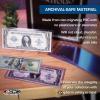 BCW Large Bill Currency Topload Holder – Pack of 25 | Clear Rigid PVC, Archival Quality Protection for Collectible Currencies | Numismatic Supplies for Collectors | Paper Currency Holders