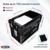 BCW Red & Black Short Comic Book Bin Set | Comic Book Storage Box | Plastic Comic Box Organizer(Black & Yellow)