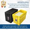 BCW Red & Black Short Comic Book Bin Set | Comic Book Storage Box | Plastic Comic Box Organizer(Black & Yellow)