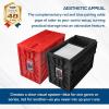 BCW Red & Black Short Comic Book Bin Set | Comic Book Storage Box | Plastic Comic Box Organizer(Red & Black)
