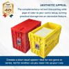 BCW Red & Black Short Comic Book Bin Set | Comic Book Storage Box | Plastic Comic Box Organizer(Red & Yellow)
