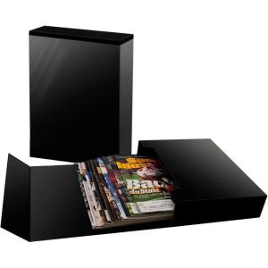 BCW Magazine File Holder – Black | Holds 20 Magazines | Magnetic Closure | Magazine Storage Box Holder | Magazine Box Ideal Organizer for Collectors and Storage Solution for Loose Magazines