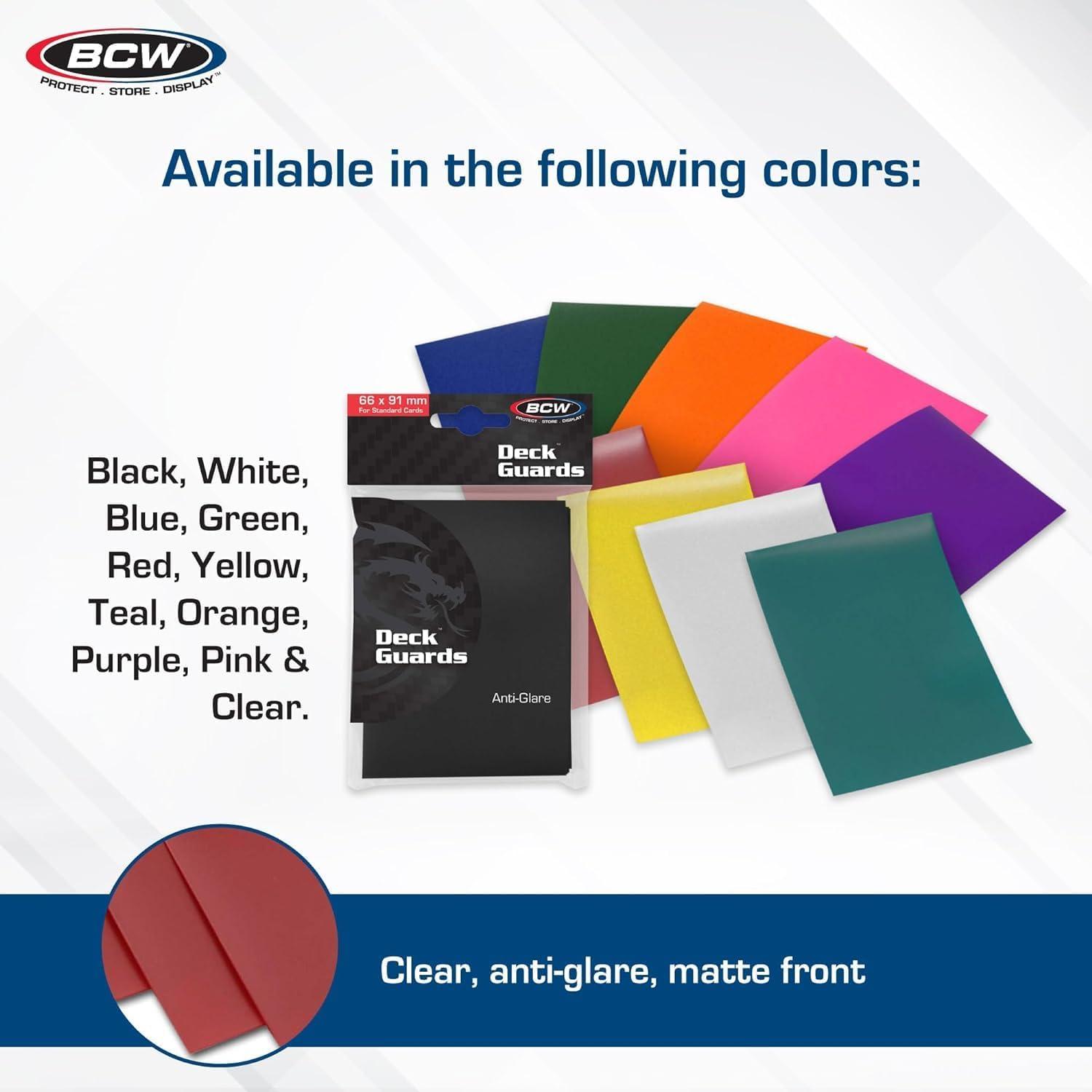 image:imageBCW Deck Guard Double Matte Black Card Sleeves AcidFree ArchivalSafe No PVC AntiGlare Matte Finish Fits Standard 2 x 3 Game Cards Durable Deck Protector Sleeves 50 Ct