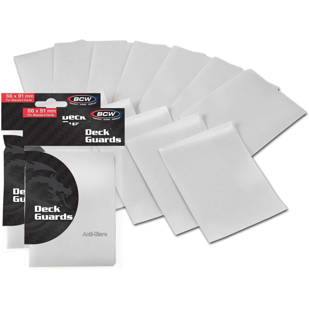 image:imageBCW Deck Guard  Double Matte White Card Sleeves  AcidFree ArchivalSafe No PVC  AntiGlare Matte Finish  Fits Standard 2 x 3 Game Cards  Durable Deck Protector Sleeves  300 Ct