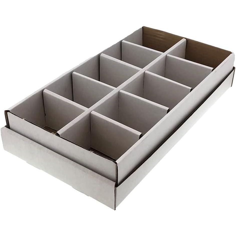 image:imageBCW Sorting Tray Storage Box  2 Pack  10Cell Card Sorting Box for Sports Pokmon amp TCG Collections  Holds 1000 Cards  Sturdy Corrugated Cardboard Card Storage Organizer