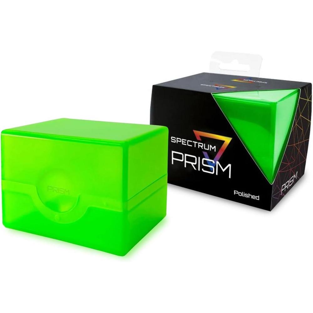 image:imageBCW Spectrum Prism Deck Case  Viridian Green  1 ct  Secure Snap Closure Card Deck Case  Fits 100 DoubleSleeved Cards  Trading Card Deck Storage Ideal for Magic the Gathering Pokemon and MoreLime Green