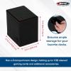 BCW Deck Case LX 100 – Teal | Card Deck Case with 100 Sleeved Gaming Cards Capacity | For Magic: The Gathering, Pokemon, Commander Decks(Black)