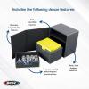 BCW Deck Case LX 100 – Teal | Card Deck Case with 100 Sleeved Gaming Cards Capacity | For Magic: The Gathering, Pokemon, Commander Decks(Gray)