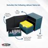 BCW Deck Case LX 100 – Teal | Card Deck Case with 100 Sleeved Gaming Cards Capacity | For Magic: The Gathering, Pokemon, Commander Decks(Teal)