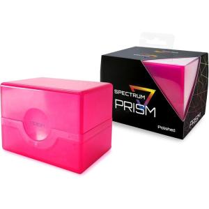 BCW Spectrum Prism Deck Case – Viridian Green – 1 ct | Secure Snap Closure Card Deck Case | Fits 100 Double-Sleeved Cards | Trading Card Deck Storage Ideal for Magic the Gathering, Pokemon, and More(Fuchsia)