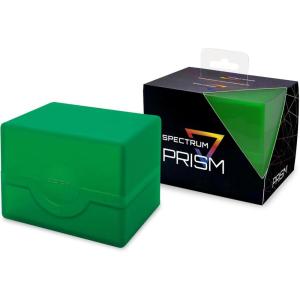 BCW Spectrum Prism Deck Case – Viridian Green – 1 ct | Secure Snap Closure Card Deck Case | Fits 100 Double-Sleeved Cards | Trading Card Deck Storage Ideal for Magic the Gathering, Pokemon, and More(Viridian Green)