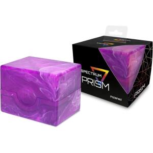 BCW Spectrum Prism Deck Case – Viridian Green – 1 ct | Secure Snap Closure Card Deck Case | Fits 100 Double-Sleeved Cards | Trading Card Deck Storage Ideal for Magic the Gathering, Pokemon, and More(Charoite Purple)