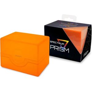 BCW Spectrum Prism Deck Case – Viridian Green – 1 ct | Secure Snap Closure Card Deck Case | Fits 100 Double-Sleeved Cards | Trading Card Deck Storage Ideal for Magic the Gathering, Pokemon, and More(Sunset Orange)
