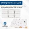 BCW 1600 Count Two Row Card House Storage Box with 6 Shoe Boxes | Holds 9600 Standard Trading Cards | Cardboard Storage House with Six 2 Row Card Storage Boxes